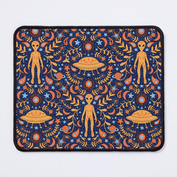 Item preview, Folk Art Alien in Yellow, Orange & Blue designed and sold by somecallmebeth.