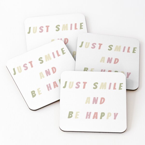 Item preview, Just smile and be happy, inspirational life quote (colour palette, color palete) designed and sold by Sanaura.