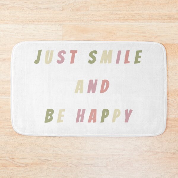 Item preview, Just smile and be happy, inspirational life quote (colour palette, color palete) designed and sold by Sanaura.