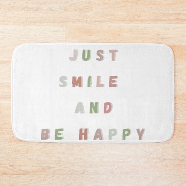 Item preview, Just smile and be happy, inspirational life quote (colour palette, color palete) designed and sold by Sanaura.