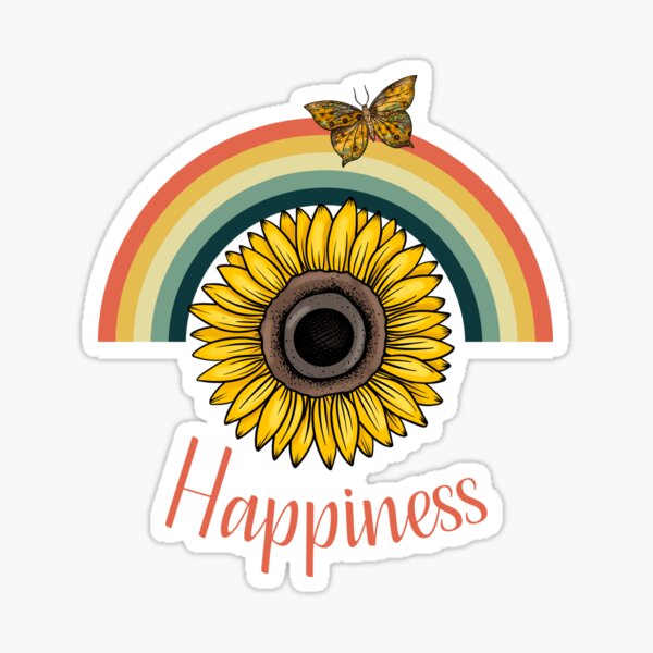 Item preview, Retro Sunflower Rainbow designed and sold by HappyLifeCreate.