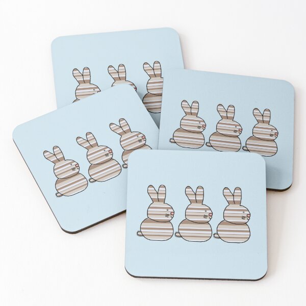 Item preview, Three Bunnies Stone Stripes For Easter designed and sold by ellenhenry.