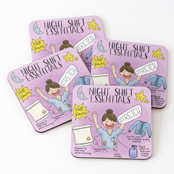 Item preview, Nurses on Nights designed and sold by TheDoodleRoom.