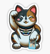Maneki Neko Marron Sticker