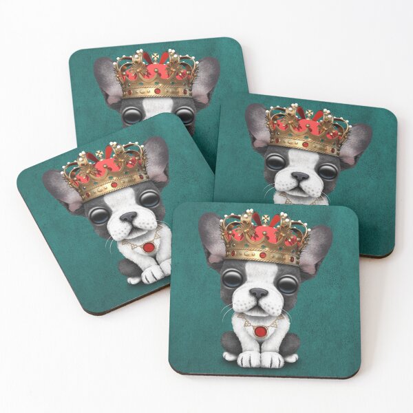 Item preview, French Bulldog Puppy Wearing Crown Blue designed and sold by JeffBartels.