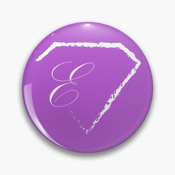 Item preview, E letter monogram initial diamond white designed and sold by mixtape80.