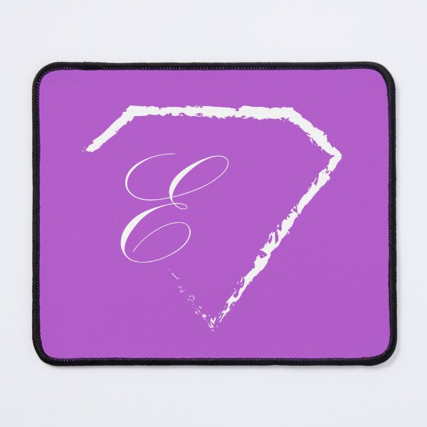 Item preview, E letter monogram initial diamond white designed and sold by mixtape80.