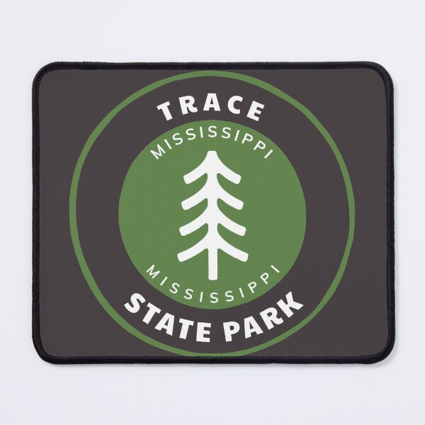 Aperçu de l'œuvre Trace State Park Mississippi - MS Mountain Forest Badge with a Tree créée et vendue par palmettodigital.