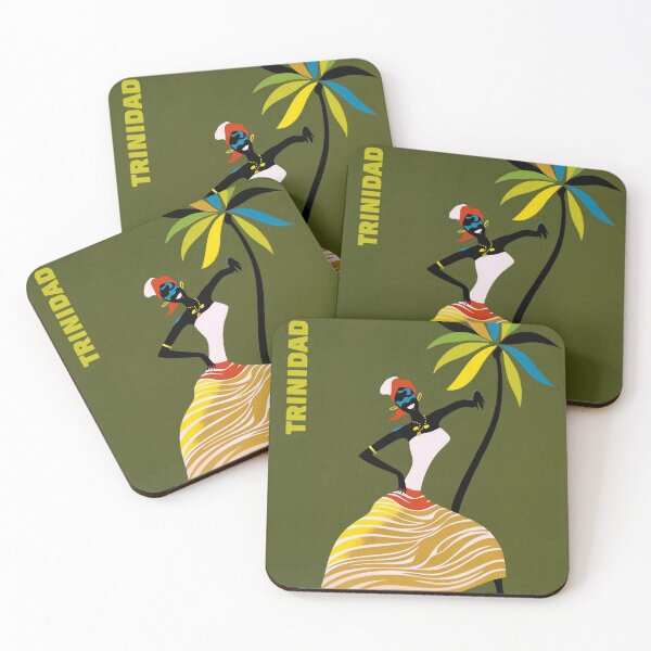 Item preview, Vintage Trinidad and Tobago Caribbean woman travel advert designed and sold by Glimmersmith.