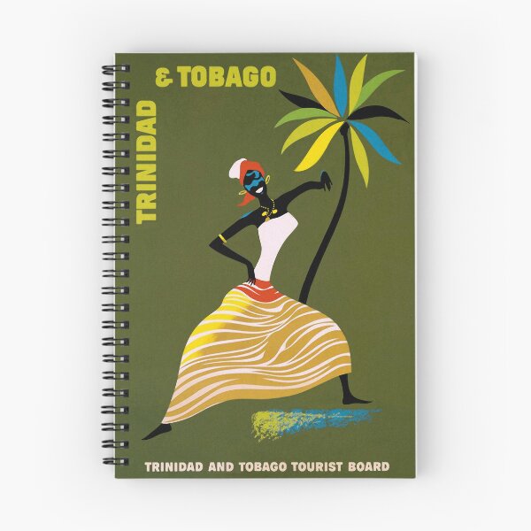 Item preview, Vintage Trinidad and Tobago Caribbean woman travel advert designed and sold by Glimmersmith.