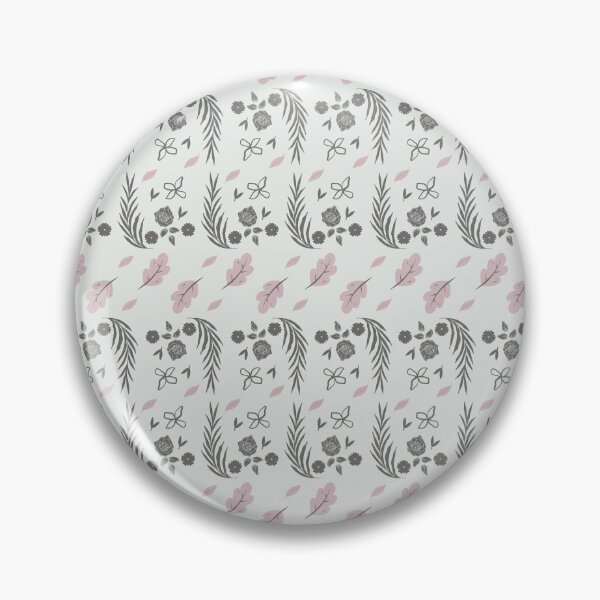 Item preview, Batik grey and pink flower, leaf - Batiks designed and sold by Heavdaiin.