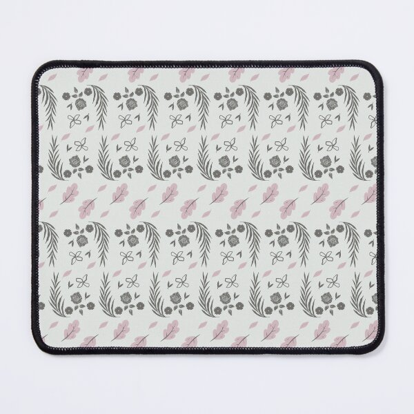 Item preview, Batik grey and pink flower, leaf - Batiks designed and sold by Heavdaiin.