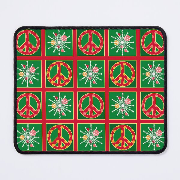 Item preview, Festive chequered peace and snowflake squares. designed and sold by SandraPDesigns.