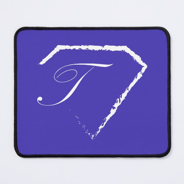 Item preview, T letter monogram initial diamond white designed and sold by mixtape80.
