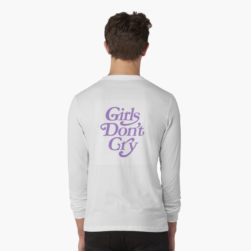 Girls don't cry L/S Tee White/Purple トレンド www.shelburnefalls.com