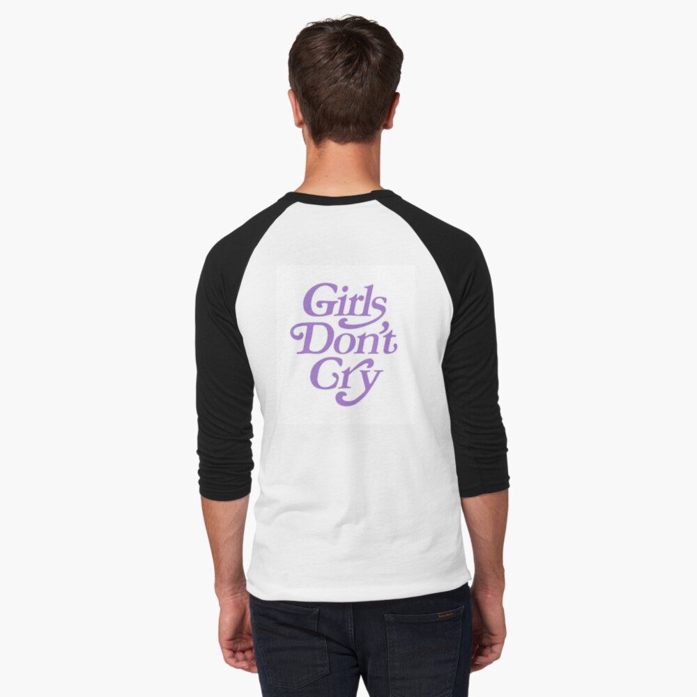 Girls don't cry L/S Tee White/Purple トレンド www.shelburnefalls.com