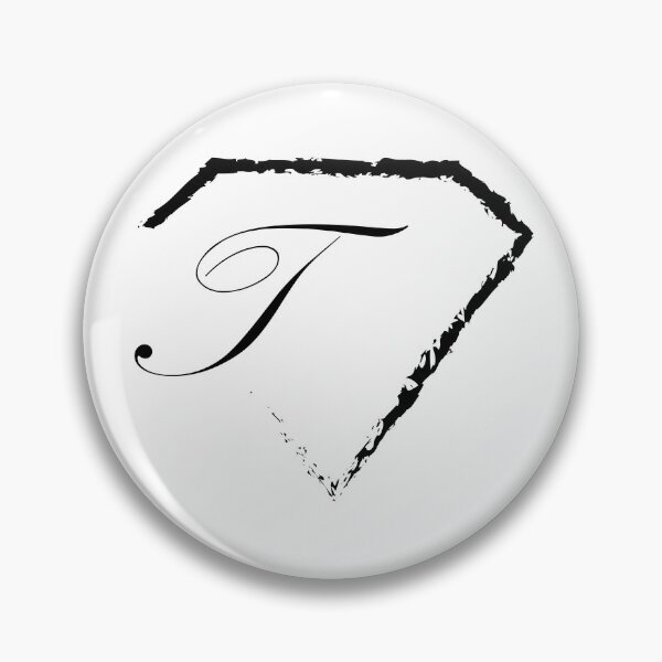 Item preview, T letter monogram initial diamond black designed and sold by mixtape80.
