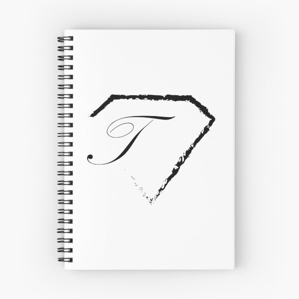 Item preview, T letter monogram initial diamond black designed and sold by mixtape80.