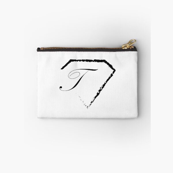 Item preview, T letter monogram initial diamond black designed and sold by mixtape80.