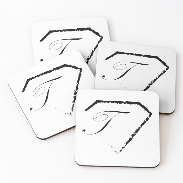 Item preview, T letter monogram initial diamond black designed and sold by mixtape80.