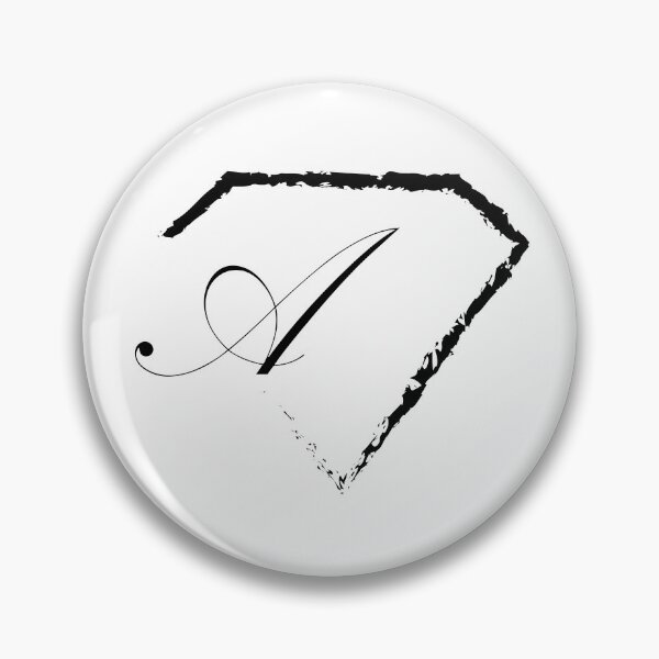 Item preview, A letter monogram initial diamond black designed and sold by mixtape80.