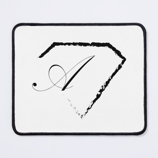 Item preview, A letter monogram initial diamond black designed and sold by mixtape80.