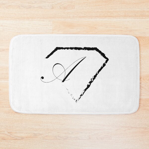 Item preview, A letter monogram initial diamond black designed and sold by mixtape80.