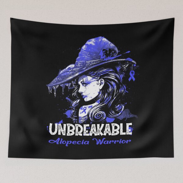 Item preview, Funny Halloween Alopecia Warrior Unbreakable designed and sold by tenjun16.