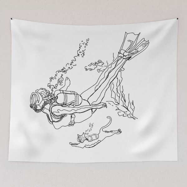 Item preview, Scuba Cat in Search of Atlantis designed and sold by Botanical Cat.