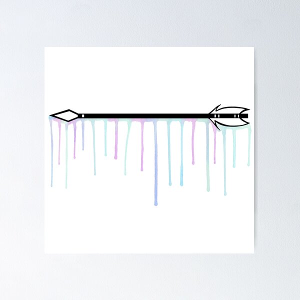 Item preview, Arrow [Watercolor Drips] designed and sold by ImportAutumn.