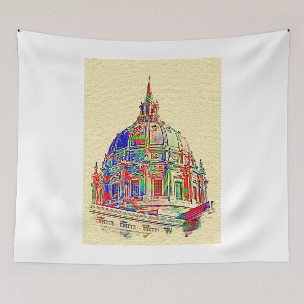 Item preview, The dome of the San Francisco City Hall - colorful digital painting designed and sold by NickoPrints.