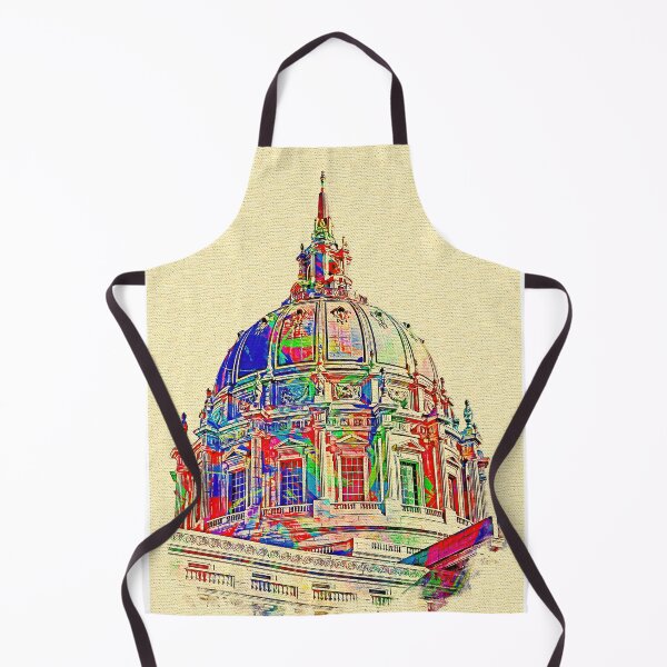 Item preview, The dome of the San Francisco City Hall - colorful digital painting designed and sold by NickoPrints.