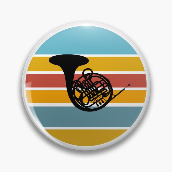 Item preview, Horn musical instrument retro sunset designed and sold by Inspirationmotivation.