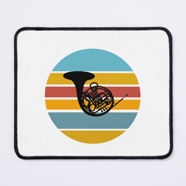 Item preview, Horn musical instrument retro sunset designed and sold by Inspirationmotivation.