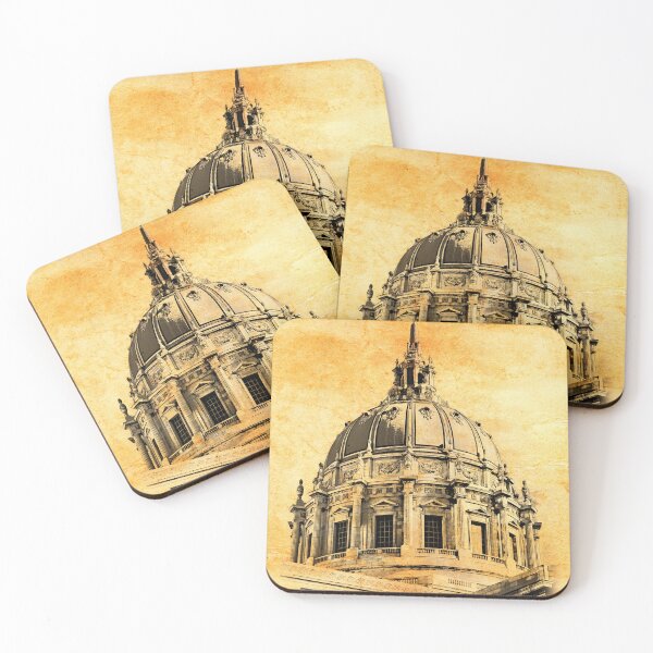Item preview, The dome of the San Francisco City Hall blended on old paper designed and sold by NickoPrints.