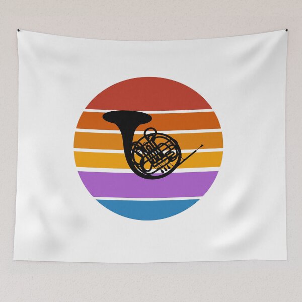 Item preview,  Horn musical instrument retro sunset designed and sold by Inspirationmotivation.