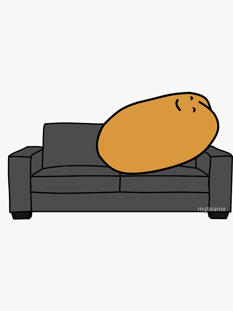 "Couch Potato" Sticker for Sale by myteame Redbubble