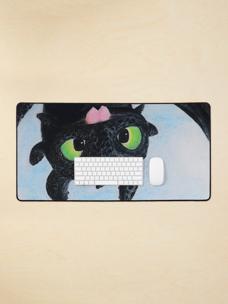 Thumbnail 1 of 5, Mouse Pad, Toothless Upside Down Flight designed and sold by Lycoris-art.