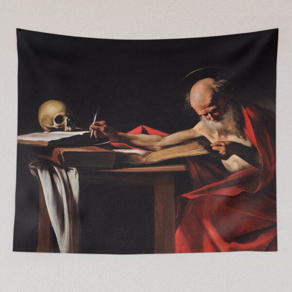 Item preview, Saint Jerome Writing by Caravaggio designed and sold by AestheticsXarts.