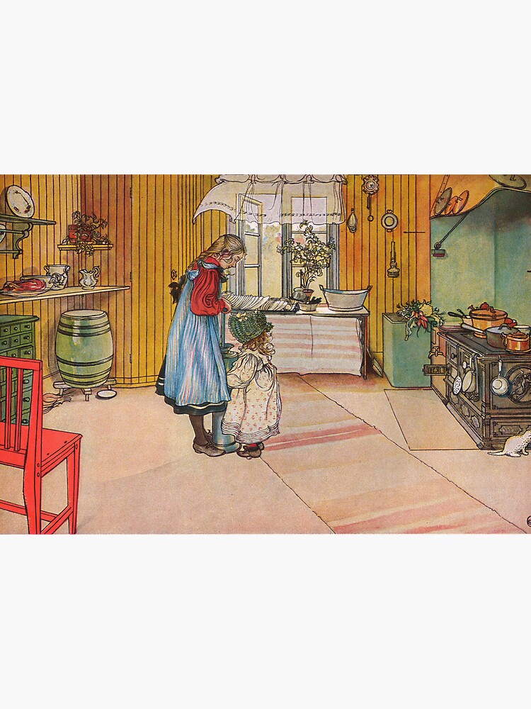 Mesterskab Anerkendelse Formode The kitchen by Carl Larsson" Art Board Print for Sale by AestheticsXarts |  Redbubble