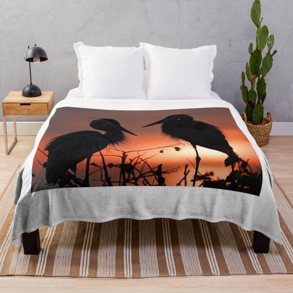 Item preview, Great Blue Herons silhouetted into the sunrise designed and sold by Anthony Goldman.