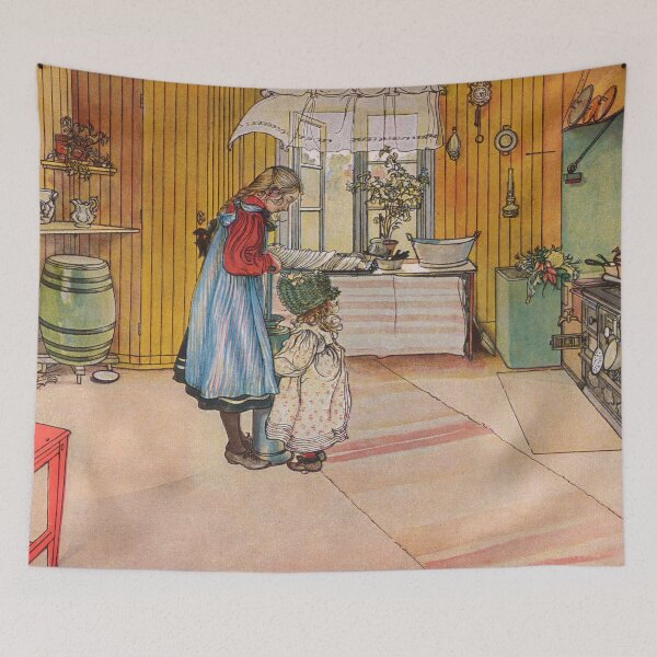 Item preview, The kitchen by Carl Larsson designed and sold by AestheticsXarts.