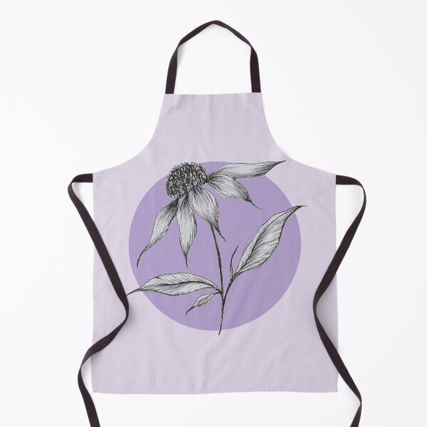 Item preview, Handdrawn Wildflower/ Echinacea/ Coneflower with lilac background designed and sold by artbyminakshi.