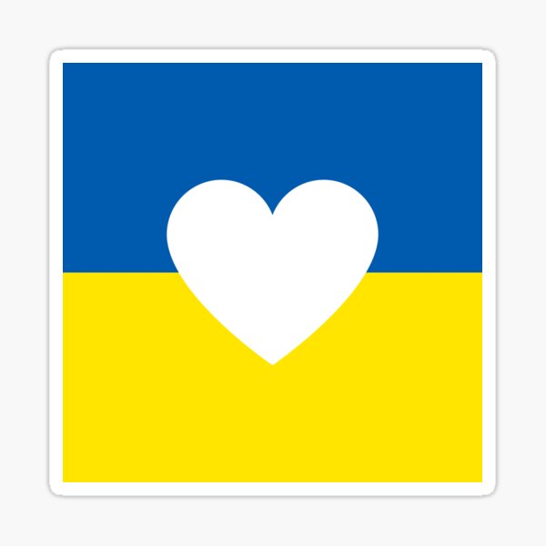Item preview, Ukrain Flag with heart designed and sold by Graphics-101.