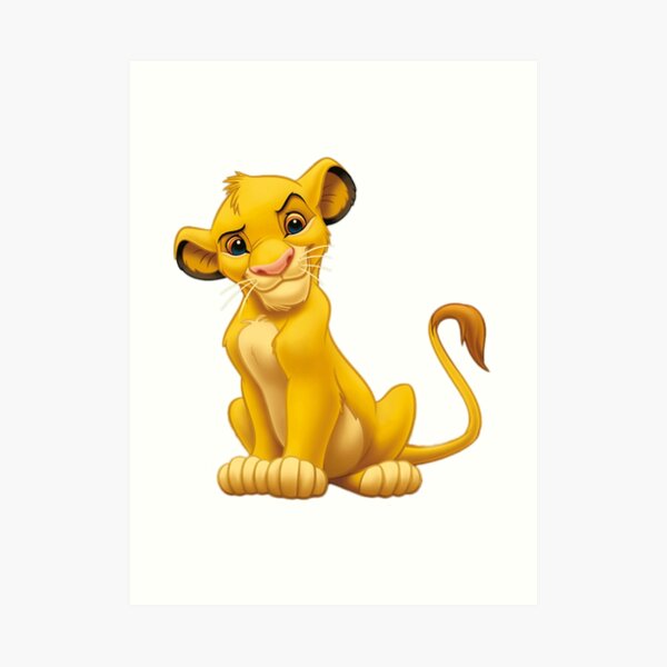 Simba Lion Art Print for Sale by BigSamo