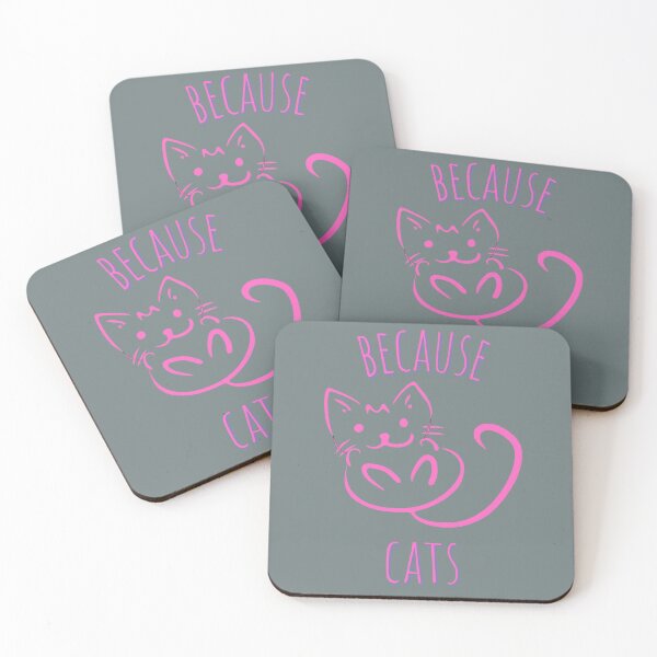 Item preview, Because Cats Cute Kawaii Pink designed and sold by ladytarleton.