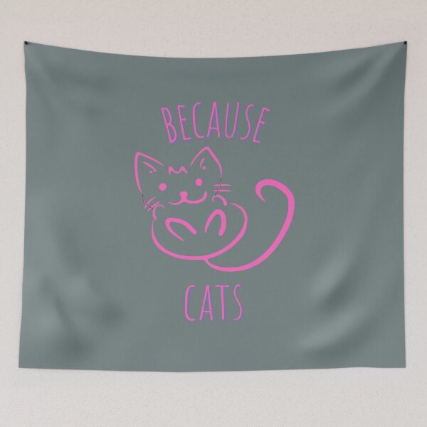 Item preview, Because Cats Cute Kawaii Pink designed and sold by ladytarleton.