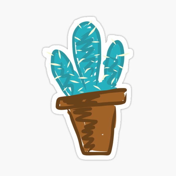 Lazy Cactus Sticker
