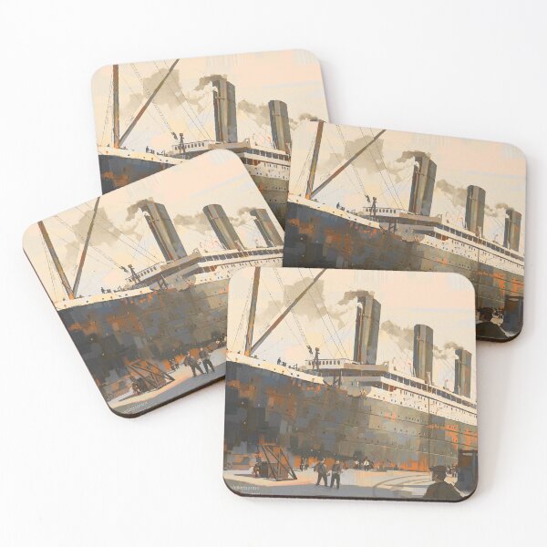 Item preview, RMS Titanic's fitting out - Painting by Eliott Sontot - Maritime Artwork designed and sold by Eliott Sontot.