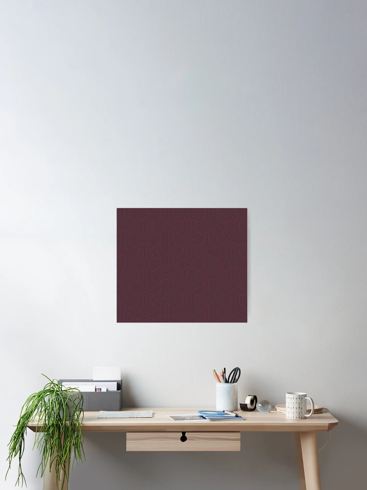 Thumbnail 2 of 3, Poster, Red Geometric Pattern Essential designed and sold by NotUrAverageART.